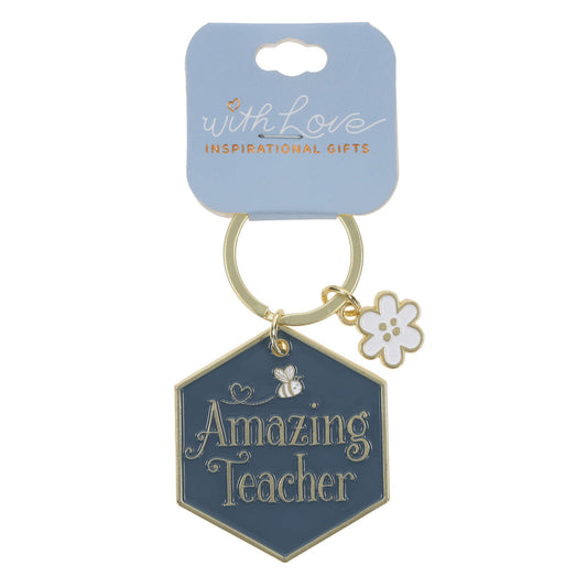 Amazing Teacher Metal Key Ring