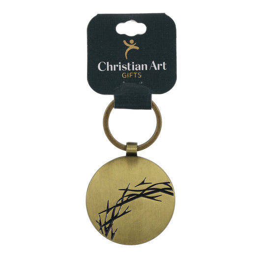 Amazing Grace Crown of Thorns Metal Key Ring