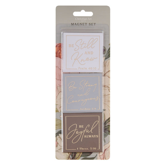 Be Strong and Courageous Three-Piece Magnetic Set