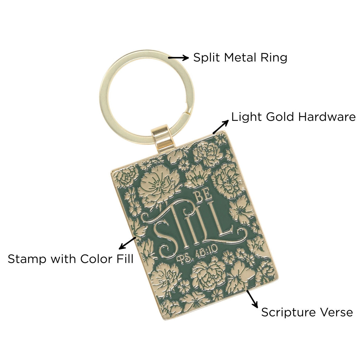 Be Still Metal Keychain
