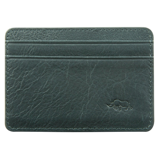 Genuine African Leather Midnight Blue Card And ID Holder