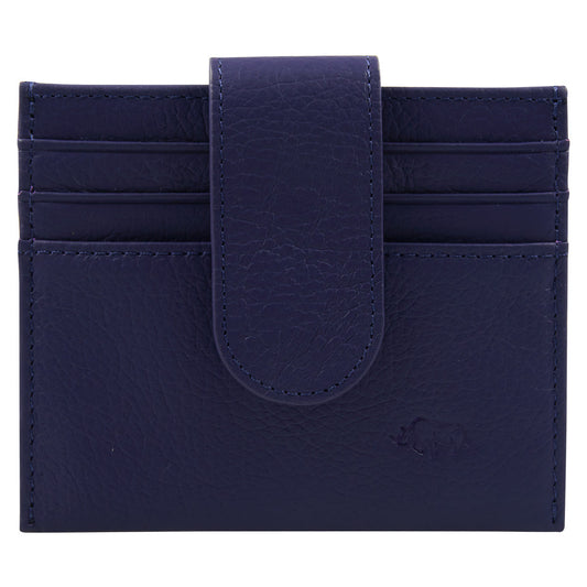 Genuine African Leather Purple Wallet With Clip Closure