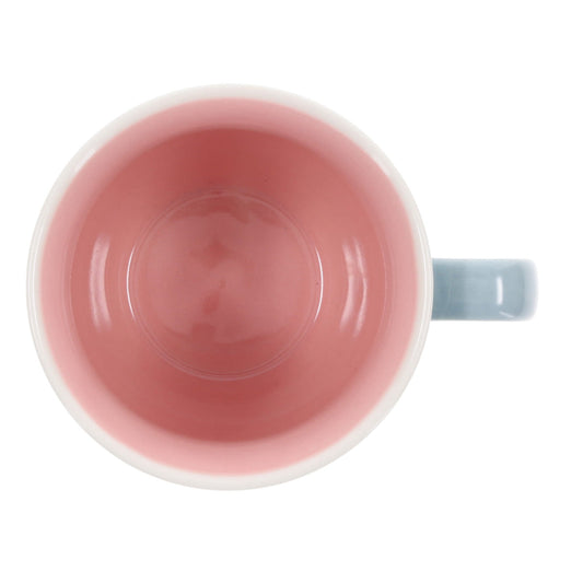 With God All Things Are Possible Teal Ceramic Mug with Pink Interior