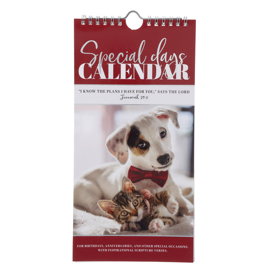 I Know the Plans I have for you Pets Design, Special Days Calendar