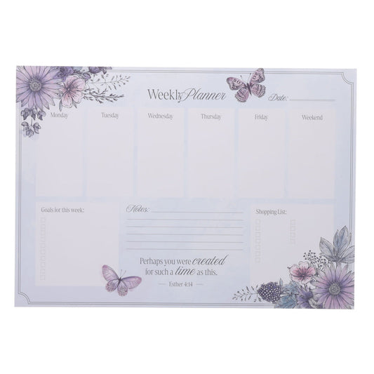 A3 Weekly Desk Planner - Perhaps You Were Created for Such a Time as This