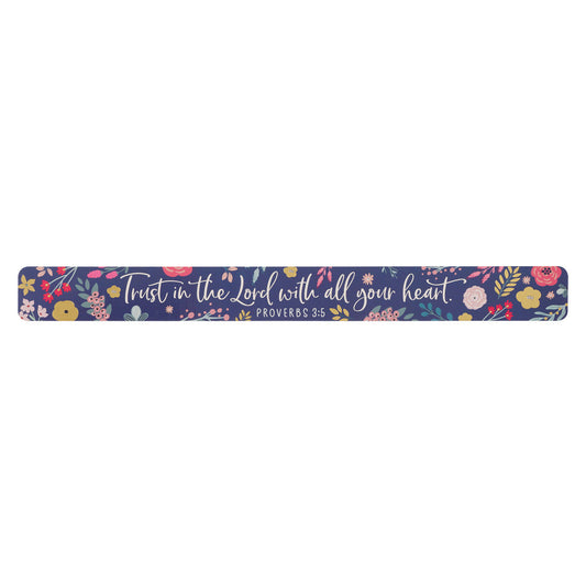 Trust in the Lord with all Your Heart Large Blue Magnetic Strip