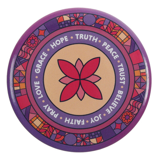 Joy Faith Pray Love Grace Hope Truth Peace Trust Believe Crossword Pocket Mirror