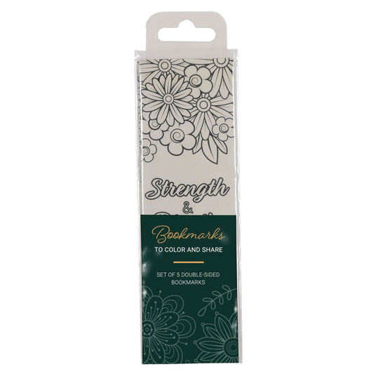 Strength and Dignity Five-Piece Coloring Bookmark Set