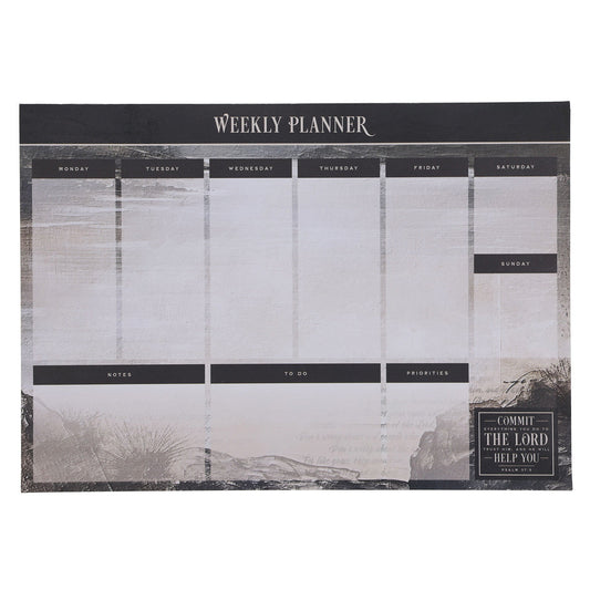A4 Weekly Desk Planner - Commit Everything You Do to the Lord