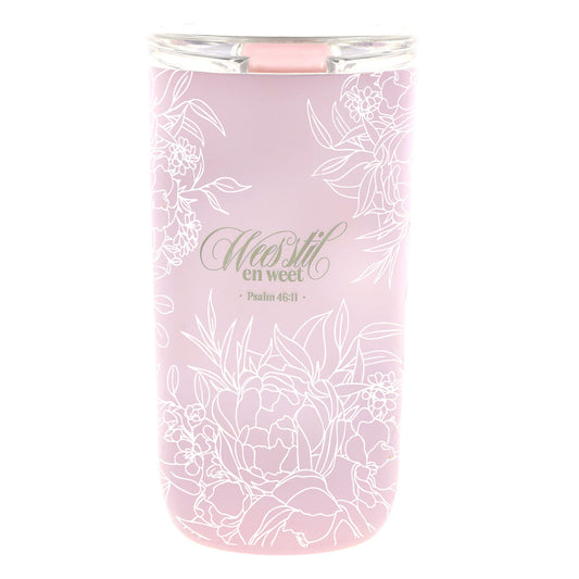 Travel Mug - Wees Stil en Weet (Stainless Steel, Afrikaans)