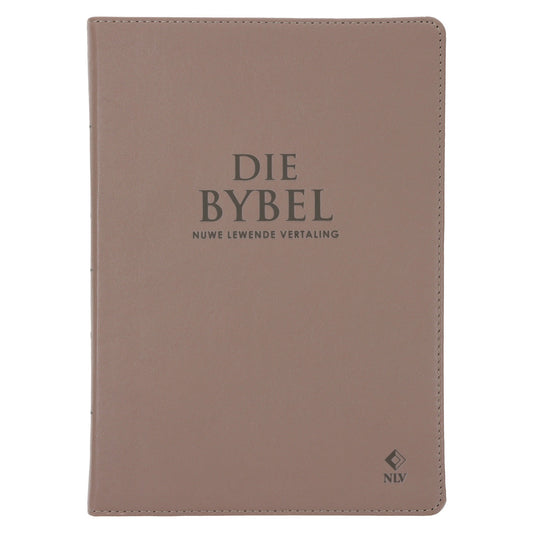 NLV Sandsteen Egte Leer Grootdruk Bybel