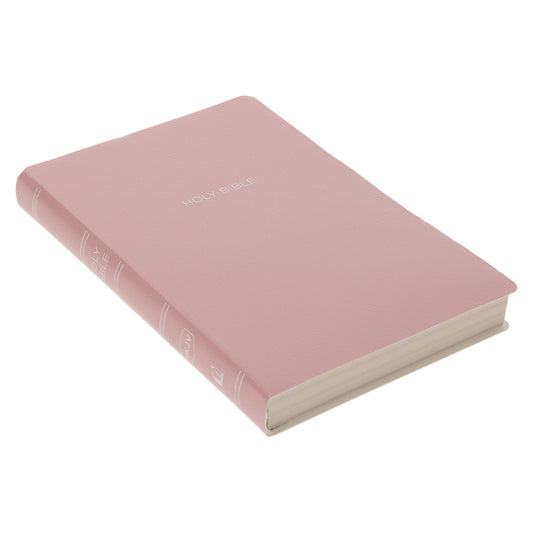 NKJV Pink Imitation Leather Gift & Award Bible Red Letter Comfort Print