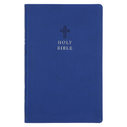 KJV Blue Imitation Leather Value Ultra Thinline Bible Comfort Print