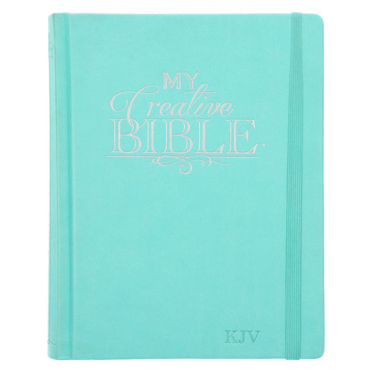 KJV Aquamarine Faux Leather Hardcover My Creative Bible