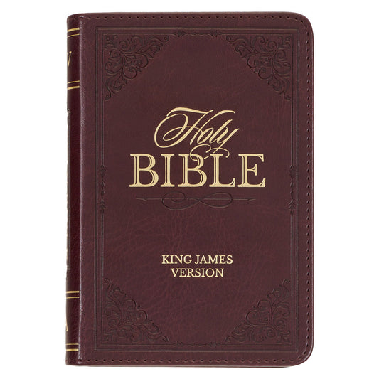 KJV Burgundy Faux Leather Mini Pocket Bible