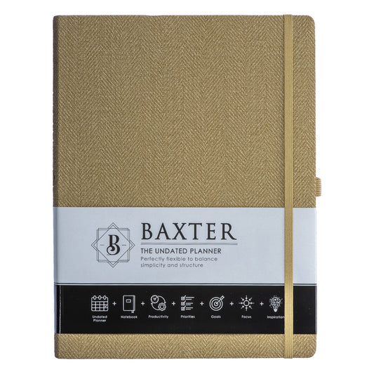 Baxter Undated Planner A4 Sand Color (Durable Synthetic Fibre Flexcover)