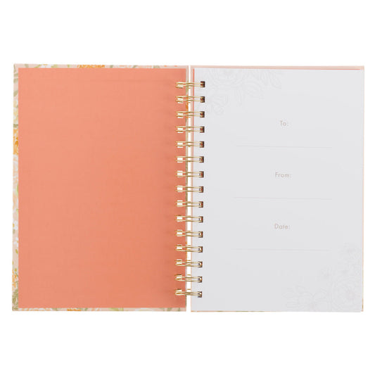 Consider How the Wildflowers Grow Orange Hardcover Wirebound Journal