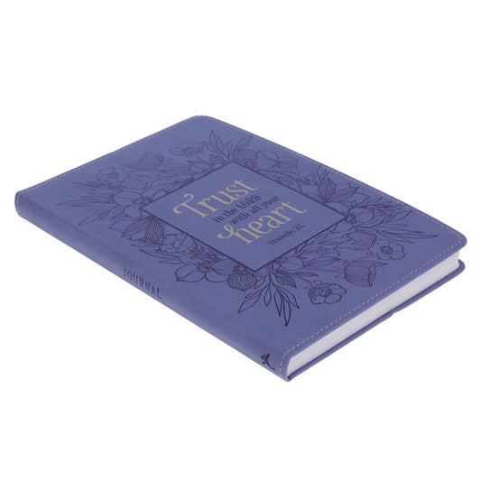 Trust in the Lord with All Your Heart Purple Faux Leather Journal