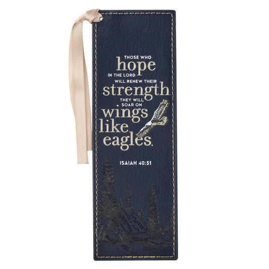 Wings Like Eagles Navy (Faux Leather Pagemarker)