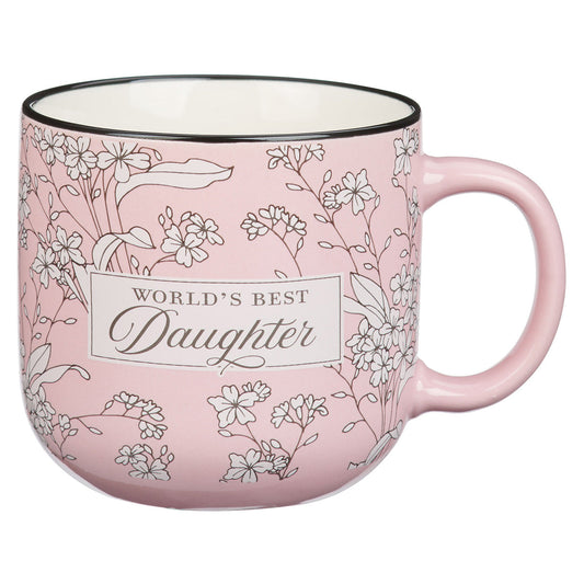 World's Best Daughter Pink Ceramic Mug