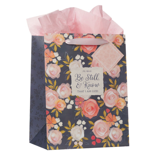 Be Still and Know That I Am God Portrait Gift Bag with Gift Tag