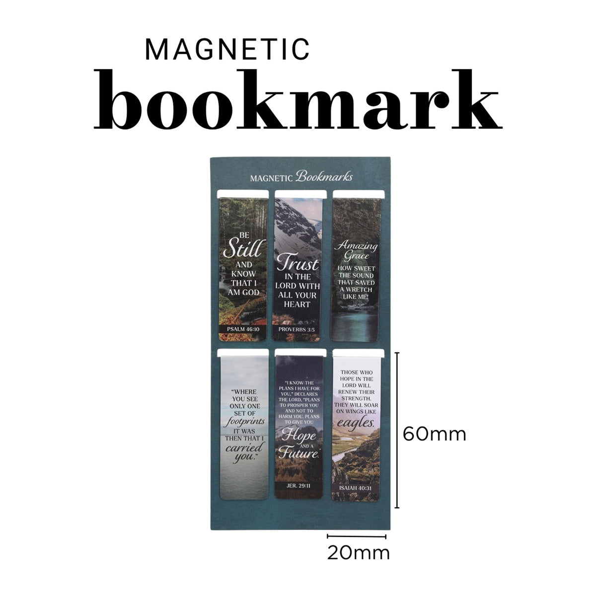 Traditional Six-Piece Magnetic Bookmark Set