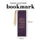 She Is Clothed with Strength and Dignity Purple Faux Leather Bookmark
