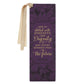 She Is Clothed with Strength and Dignity Purple Faux Leather Bookmark