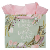 For I Know That My Redeemer Lives Landscape Gift Bag with Gift Tag