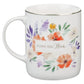 I Love You, Mom Floral Ivory Ceramic Mug