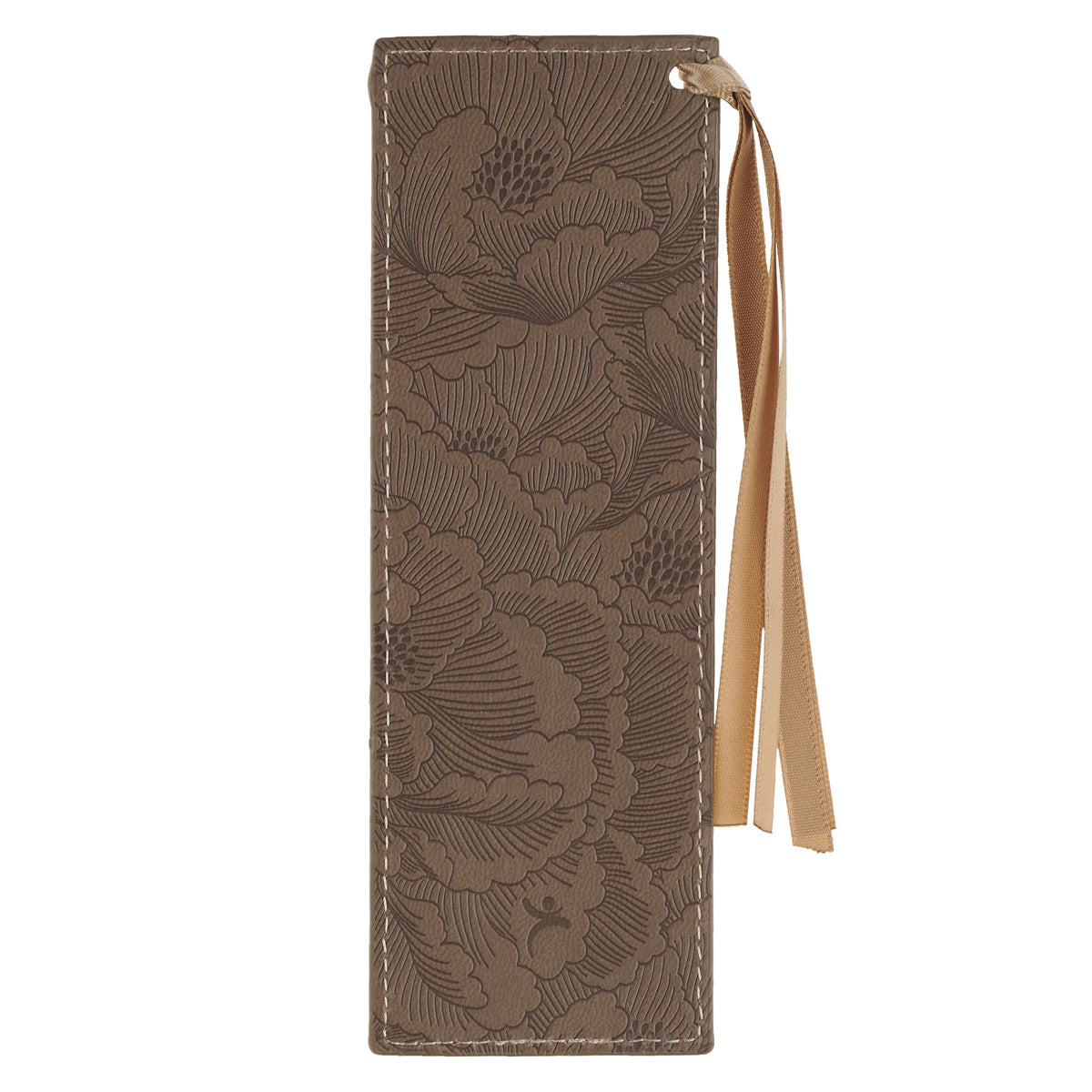 Be Strong and Courageous Latte Faux Leather Bookmark