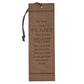 I Know the Plans Cocoa Brown Faux Leather Bookmark