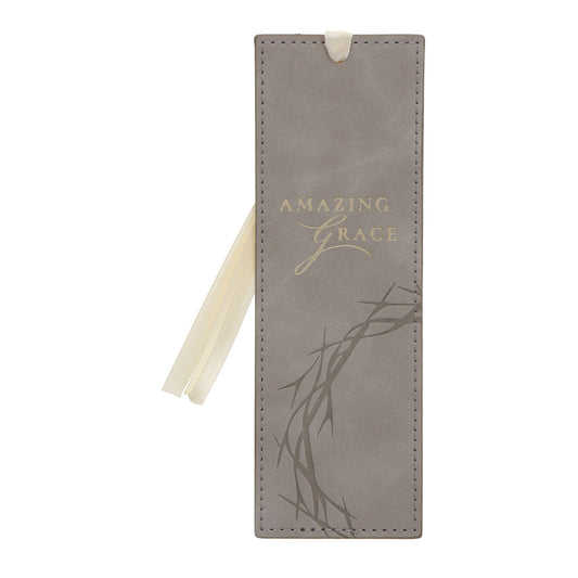 Amazing Grace Faux Leather Bookmark