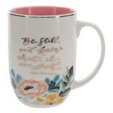 Be Still and Know That I Am God Ceramic Mug with Pink Interior