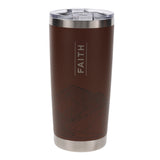 Faith Mountains Brown Stainless Steel Travel Mug