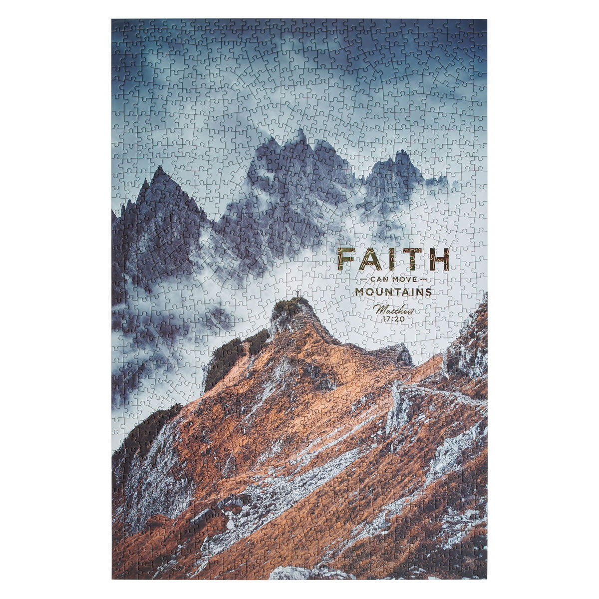 Faith Can Move Mountains 1000 Piece Cardboard Puzzle