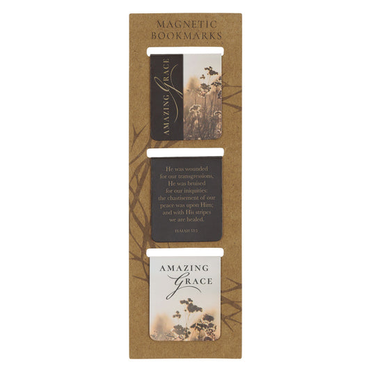 Amazing Grace Three-Piece Magnetic Bookmark Set