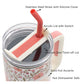 Those Who Trust in the Lord Coral Floral Large Stainless Steel Mug with Handle and Straw