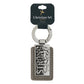 Be Strong and Courageous Metal and Faux Leather Keychain