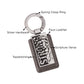Be Strong and Courageous Metal and Faux Leather Keychain