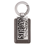 Be Strong and Courageous Metal and Faux Leather Keychain