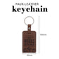 In All Things God Works for the Good of Those Who Love Him Faux Leather Keychain