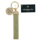 Grow in Grace Faux Leather Wristlet Keychain with Charm