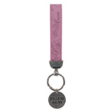 Be Still and Know Faux Leather Wristlet Keychain with Charm