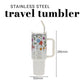 A Mother's Love Is Always in Bloom Large Stainless Steel Mug with Handle and Straw