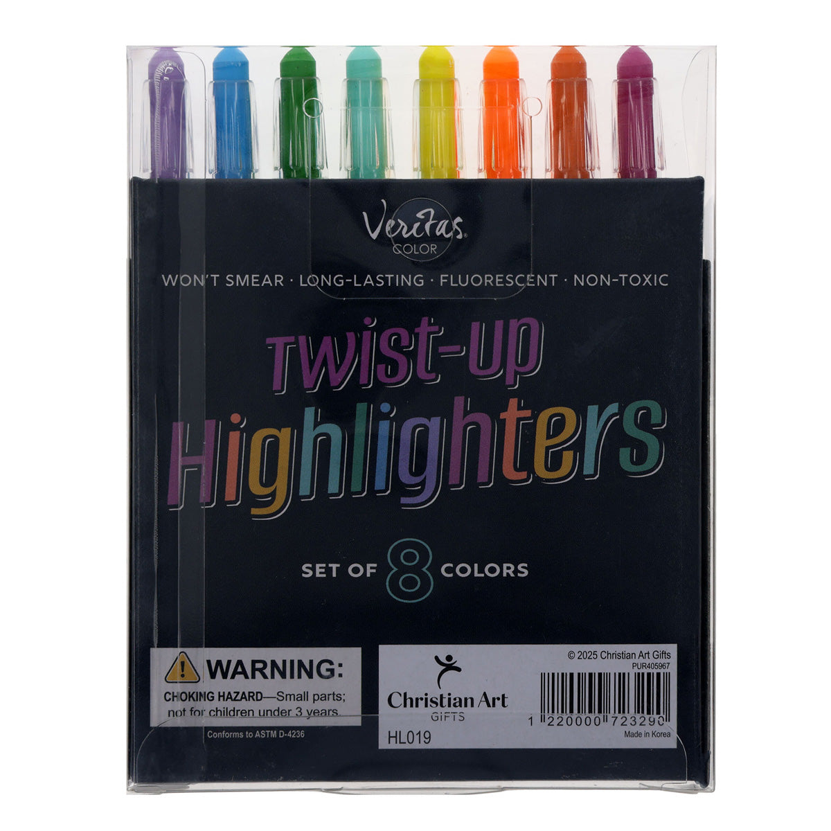 Veritas Twist-Up Eight-Piece Highlighter Set