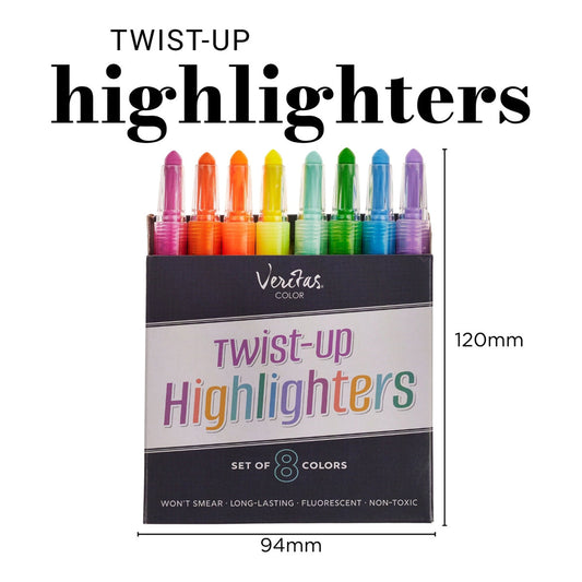 Veritas Twist-Up Eight-Piece Highlighter Set