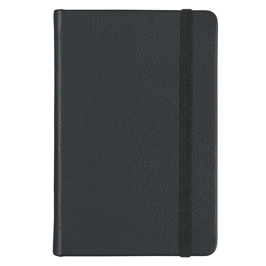 Leatherpress Midnight Black Genuine African Leather Pocket Notebook