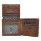 Be Strong And Courageous Brown (Genuine Leather Wallet)