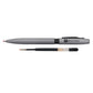 Bolton Flat Clicker Silver Pen With Pen Refill In Acrylic Gift Box